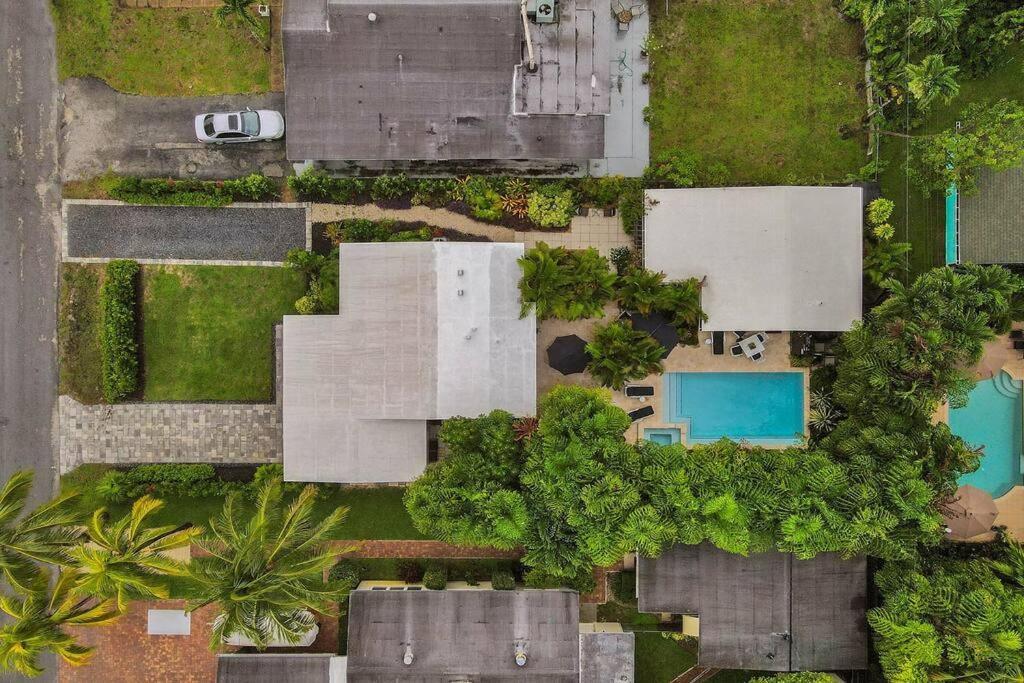 Stylish Tropical Oasis Hot Tub Pool Bbq Vila Fort Lauderdale Exterior foto